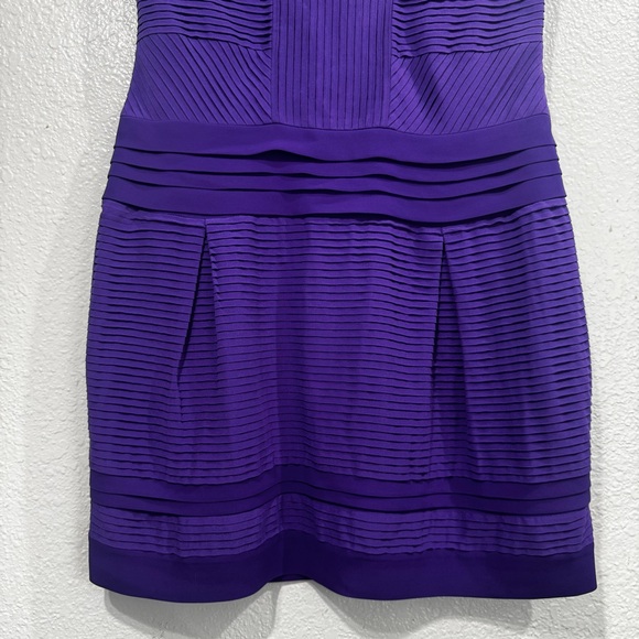 New Diane Von Furstenberg Purple Silk Mini Strapless Dress Size 12 - Picture 3 of 14